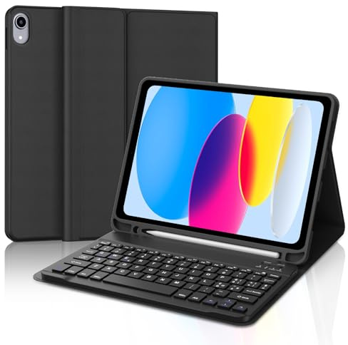 Tastiera per iPad A16 11 Generazione 11 2025/10 Generazione 2022 10.9 | Cover Keyboard Staccabile, Italiano QWERTY, Custodia Tastiera Bluetooth con Portapenna per iPad A16 11/10 Gen, Nero