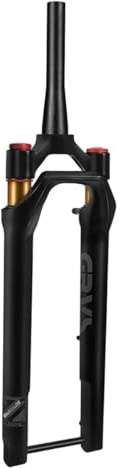 700C Gravel Bici Da Strada Forcella Ammortizzata Tubo Conico 1-1/2 XC Forcella Anteriore Aria Corsa 40mm Forcellas Per Bicicletta Freno A Disco Bloccaggio Manuale 100×12mm Perno Passante(Schwarz)