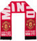 Manchester United FC - Strickschal - Offizielles Merchandise - Geschenk für Fußballfans - Jacquard-Muster - Rot ‚Glory Glory‘