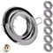 Einbaustrahler inkl GU10 Fassung 6er SET Chrom Rund Schwenkbar Einbauspot Deckeneinbauleuchte Deckeneinbaustrahler Einbaurahmen Einbauleuchte Einbauring Deckeneinbaurahmen 808A