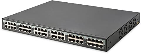 DIGITUS PoE+ Injektor - 24 Port - IEEE802.3at - Gigabit Ethernet - 19-Zoll Rack - 370 Watt gesamt - bis zu 30 Watt/Port