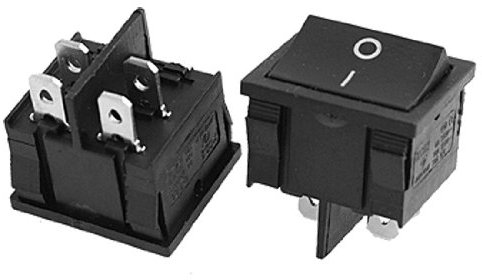 Aexit 10 Pz. ner-o 4 Pin On-Off DPST Snap In Interruttore a bilanciere per barche 250V / 6A 125V / 10A AC ID: 809656