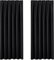 BellaHills 99% Blackout Curtains 2 Panels Set Room Darkening Drapes Thermal Insulated Solid Pencil Pleat Window Treatment Pair for Bedroom, Nursery, Living Room,W90xD72 inch, Black