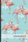 Vokabelheft: liniert mit zwei Spalten • angepasstes A5 Format, 60 Seiten, Soft Cover • Original by Goldesel • Vokabelbuch, Schulheft, Übungsheft • Design „105 Flamingos“
