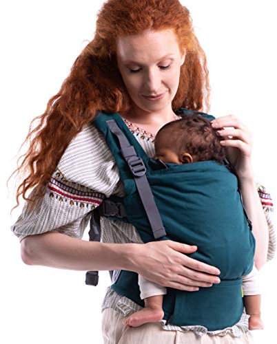 Boba X Porte-bébé – Évolutif de la naissance à la petite enfance, Porte-bébé ergonomique 2-en-1 avec bretelles croisables (Atlantique)