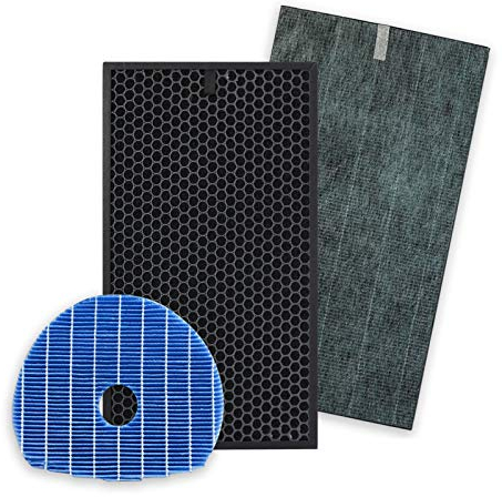 PUREBURG Replacement Filter Set Compatible with Sharp KC-860U PlasmaCluster Air Purifier, H13 HEPA + Activated Carbon + Humidifier Filter