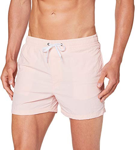 Build Your Brand Pantaloncini da Bagno Uomo, Rosa, 4XL