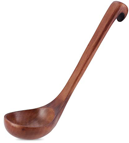 Friday Holz-Suppenkelle, Schöpfkelle, Saucenkelle, Suppenlöffel Aus Natürlichem Holz, Breilöffel, Leichtes Küchengerät Im Japanischen Stil Zum Essen, Mischen, Rühren Und Kochen