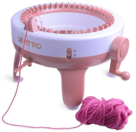 Umootek SENTRO Strickmaschine, 40 Nadeln, Strickbrett, drehbarer Doppelwebstuhl, intelligenter Webstuhl, Rundstrickmaschinen, Webstuhlmaschinen-Set für Erwachsene und Kinder Nähwerkzeug