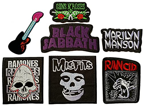 Set Patch of Iron on Patches for Clothing #6, Heavy Metal Rock Music Band Patches Rock Roll Applique Embroidered Badge Punk Hippie for T-Shirts, Jackets, Shoes, Backpack, Clothes, Jeans by Nesar
