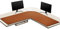 ZORESYN L-förmiger Schreibmatte, Eckschreibtisch PU Leder Office Mauspad, Workstation Gaming-Mauspad, 140 cm (L) x137 cm (L) x 40 cm (B), Dick - 0.2CM (Braun)