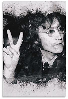haocaitou Wunderschönes Lennon-Poster für Jungen, dekoratives Gemälde, Leinwand, Wandkunst, Wohnzimmer, Poster, Schlafzimmer, Malerei, 20 x 30 cm