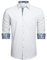 HISDERN Weißes Hemd mit Kragen Herren Klassisch Button Down Langarm Party Casual Formal Business Klassische Hemden Kragen Regular Fit Mit Taschen 2XL