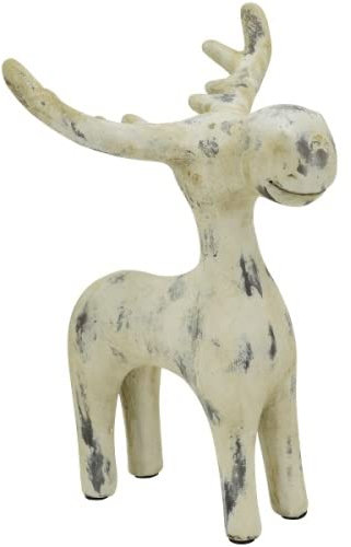 Exner GmbH Deko Rentier Tischdeko Beige Weihnachten Herbst Beton Stein Optik