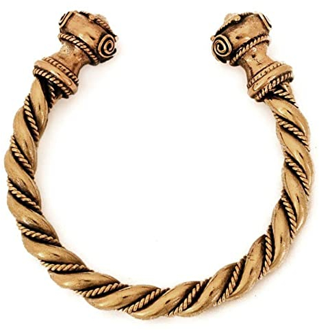 Windalf Keltischer Männer Armreif RABAN Ø 6.5 cm Massiver Armschmuck Freundschaftsschmuck Handarbeit Bronze