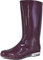 DaeRainy - Stivali da pioggia alti da donna, impermeabili, al ginocchio, da giardino, Redburgundy, 39 EU