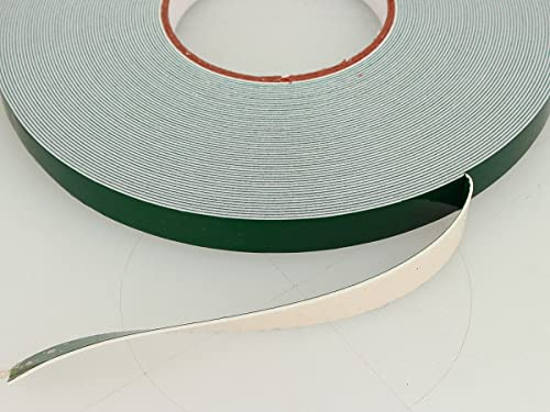 LEDLUX 25 Metri, Nastro Biadesivo Spesso 1mm, Larga 15mm, Materiale In Schiuma Di Polietilene, Per Binario Guida Barra Elettrificata