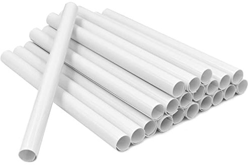 Apragaz 200mm x 15mm White Radiator Pipe Covers - Pipe Covers (20 Pack)