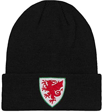 Wales FA Knitted Hat Beanie Bobble Official FAW Football Gift
