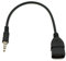 SYSTEM-S Cavo audio USB 20 cm 3,5 mm Jack maschio a 2.0 tipo A femmina AUX in nero