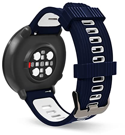 SeaFicco Silikon Armband Kompatibel mit Polar Unite/Ignite/Ignite 2 /Ignite 3 /Pacer, 20mm Schnellspanner Wechselarmband Sport Uhrenarmband Fitness Ersatzband (Navy/Weiß)