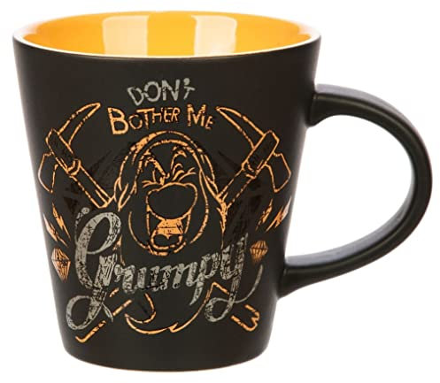 Disney Parks Snow White 'Born Grumpy' Black and Orange Mug