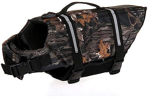 Modischer, Bequemer Hunde-Badeanzug, Hunde-Schwimmweste, Sommer-Haustier-Schwimmweste, Surf-Anzug, Verstellbare, Bedruckte Hunde-Badeanzug-Jacke, Outdoor-reflektierende Hunde-Schwimmweste,Schwarz,XXS