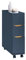 SoBuy Nischenregal mit 3 Schubladen Küchenregal mit Rollen Badrollwagen Badezimmerregal Nischenwagen Rollwagen schmales Regal Badmöbel Blau BHT ca. 20x70x60cm BZR191-B