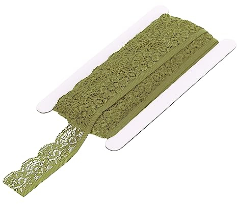 QUARKZMAN Spitzenbesatz Vintage Häkeln 0.98x10yards Gras Grün Spitze Farbband für Basteln Sammelalbum Kleider Stoff Hochzeit Dekoration Geschenkpapier