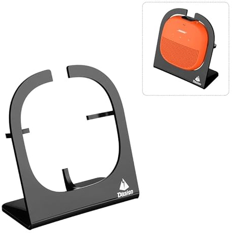 Aokicase For Bose SoundLink Micro Holder Bose SoundLink Micro Desktop Mount Accessories with Integrated Cable Management, Smart Home Speaker Accessory Rack (Bose SoundLink Micro, Black) 2 Pieces