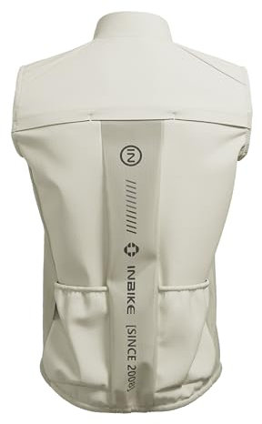 INBIKE Windweste Fahrradweste Herren Damen Sommer Leichte Laufweste Fahrradjacke Reflektierend Ärmellos Winddicht Atmungsaktiv für Fahrrad Rennrad Laufen Sport Wandern Outdoor Grau M