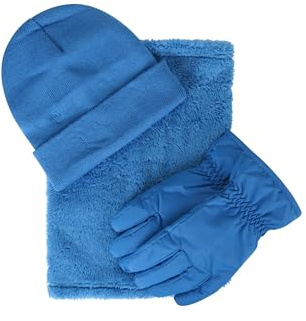 Mountain Warehouse Kids Ski Accessories Set - Warm & Cosy, Water-resistant, Fleece Lining - Best for Tennis, Fishing, Running, Camping, Hiking & Outdoors Bright Blue XS