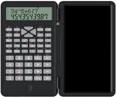 Scientific Calculator with Writing Tablet, Engineering Scientific Calculator with 240 Function 2-Line LCD Display - Suitable for School Students, Teachers and Business Use