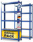 KARAT Schwerlastregal, 2er Set, 60 x 120 x 200 cm Steckregal, Kellerregal, Lagerregal - 5 verstellbare Böden (Blau)