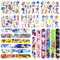 Kindergeburtstag Party Mitgebsel - 12 PCS Slap Armbänder + 6 PCS Tattoo, Snap Armband, Schnapparmbänder - Gastgeschenke für Kinder