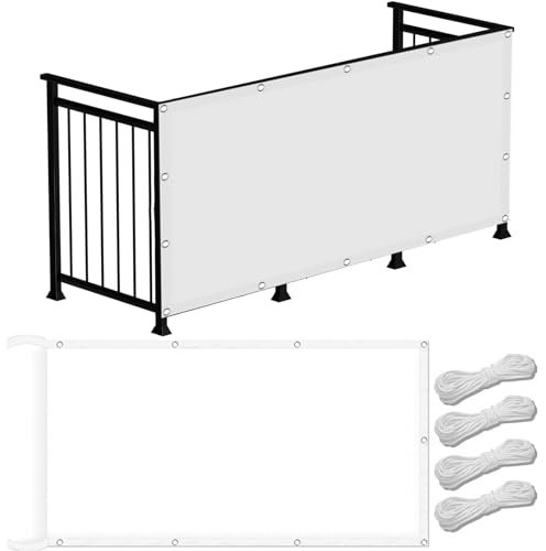 Voile D Ombrage Abri de Jardin 140 x 190 cm Protection Solaire, Résistant à La Pluie, Anti UV Serres Filet d'ombrage avec Oeillets pour Terrasse Jardin Extérieur, Blanc