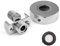 HJIAMA M20 Adaptateur Robinet Douche, Rotule Pivotante Laiton, Argent, Processus de Galvanoplastie, Avec Couvercle Décoratif, Raccord Excentré Mitigeur, Longueur Réglable, pour Cuisine, Douche