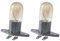Zenlir Ampoule Remplacement pour Four À Micro-Ondes 2 Paquets D'ampoules 2A 250V 20W 2 Broches Installation Facile