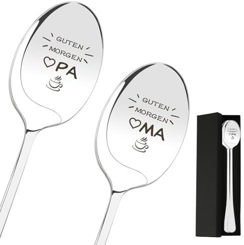 Oma und Opa Geschenke Muttertagsgeschenk für Oma Opa Großeltern Geschenk zum Geburtstag Großeltern 2er Kaffeelöffel Oma und Opa Ostergeschenke