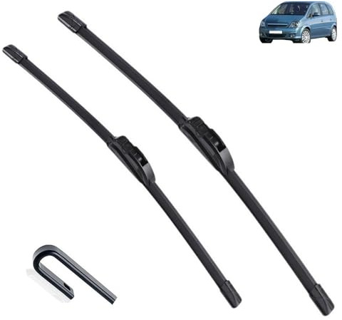 Frontwischer-Set, kompatibel mit Opel Meriva A 2003–2010, 2004, 2005, 2006, 2007, 2008, beschichtetes Scheibenwischerblatt, 24 Zoll(Left hand drive)