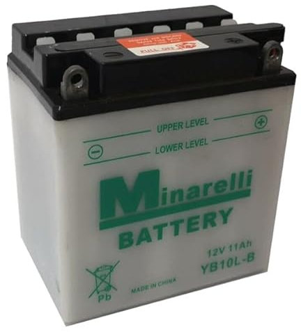 BATTERIA MOTORPARTS MINARELLI YB10L-B 12V 11AH COMPATIBILE CON PIAGGIO BEVERLY EURO 3 MIC 125 2007-2007 STANDARD MOTO SCOOTER