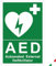 Pubblimania AED Defibrillator | Schild aus Aluminium-Verbund 3 mm außen und innen (AED, 1 Einheit)