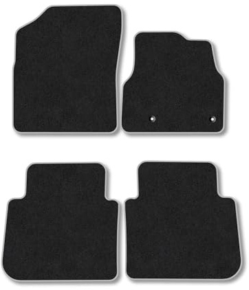 Citroen C3 Picasso (2008-2017) Premium Car Mats Accessories Tufted-Pile Carpet Grey Trim Tailored Fit Non-Slip Floor Mats Compatible Full Front & Rear Set Full Coverage Hand-Finished Accessory