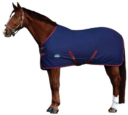 WeatherBeeta Cotton Sheet Standard Neck, Navy/Burgundy, 5'6
