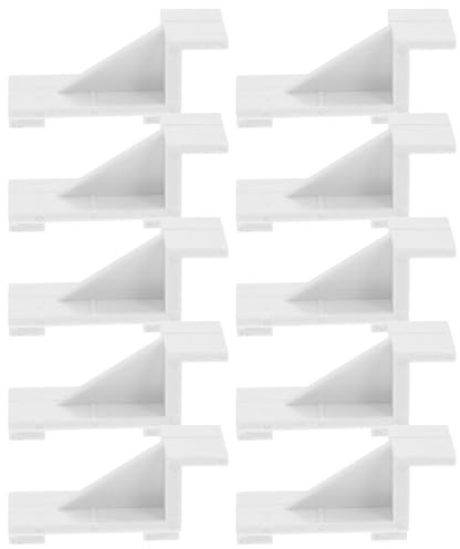 PEPLAYTAL 10pcs Plastic Refrigerator Shelf Clips Replacement Buckles Hooks for Commercial Freezer and Fridge Shelves Support Brackets Easy to Install