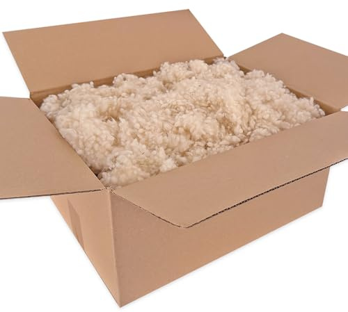 500 Gramm Schafwollkügelchen kbT Schafschurwolle (500g-Schafwollkügelchen) | Schurwolle, Kissenfüllung, Füllmaterial, Kopfkissenfüllung, Natur