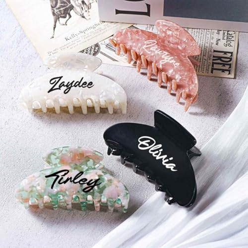 Haarspange mit personalisierbarem Namen, für Damen, Initialen, Haarklammer, Geschenke für Mutter, Braut, Ehefrau, Brautjungfer, Paare, Hochzeits-Haarteil für Brautjungfern