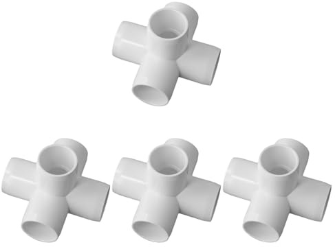 EpheyFIF Lot de 4 raccords polyvalents en PVC à 5 voies pour structures de jardin et serres