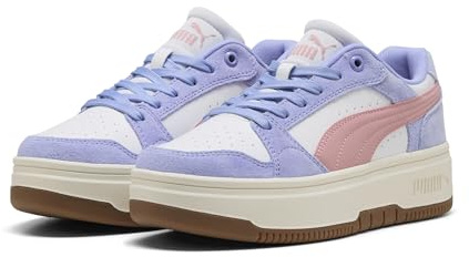 PUMA Damen Rebound Femme Low Sneakers 40, Intense Lavender Rosy Outlook White Purple Pink