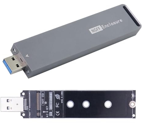 NGFF USB 3.0 to Single Protocol Channel B/M-key M.2 SATA 2280 2260 2242 2230 SSD External PCBA Case Conveter Adapter Enclosure ASM1153E Chipset